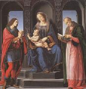 LORENZO DI CREDI The Virgin and child with st Julian and st Nicholas of Myra (mk05) oil painting on canvas